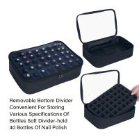 Bolsa Portátil De Almacenamiento Para 40 Botellas De Esmalte De Uñas En Múltiples Colores Bolsa Grande De Cosméticos Que Puede Contener Hasta 40 Botellas De 15ml - details 2
