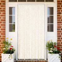 vidaXL Cortina antimoscas chenilla 118x220 cm Color Taupe,  Beige,  Beige y marrón y mas - details 1