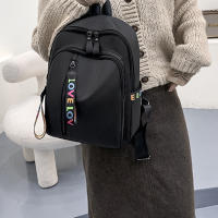 Mochila De Tela Oxford Moda Ligera Gran Capacidad Estilo Universitario Para Viajes Con Cierre De Cremallera Y Manija Suave - details 6