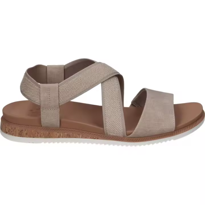SKECHERS | Sandalias con Cuña Skechers Bobs Desert Kiss Low para Mujer – Sandalia en Color Taupe – Sandalia de Verano sin Cierre – Slip On – Cuña Baja y Cómoda – Vegan – Casual – Versátiles – Modelo 114705-TPE - 1