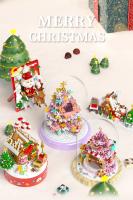 Bloques De Construcción Navideñas Rosa Árbol De Navidad Y Casa De Nieve Para Decoración De Escritorio Juguetes De Artesanía Para Niños Regalos De Fiestas - details 8