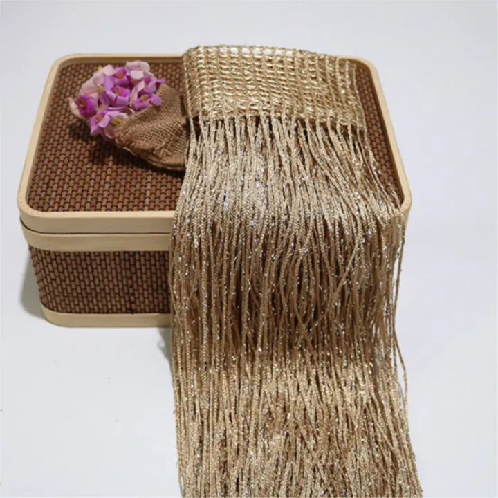 Cortina De Puerta Con Glitter Y Ribbons Plateados Tassel Luminosa Para Decoración De Habitaciones Y Ventanas Moderno Polyester - 1