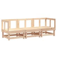 vidaXL Juego de muebles de jardín 3 pzas madera maciza de pino Pino natural, Pino blanco, Pino gris Conjunto Terraza Muebles Jardín Exterior Juego de Muebles de jardín Mueble Jardín Exterior Muebles de Salon Exterior - details 4