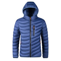 Abrigo Caliente Para Hombre Windbreaker Casual De Otoño E Invierno Con Capucha Acolchado De Algodón Ligero Negro Azul OliveGreen Gris - details 6