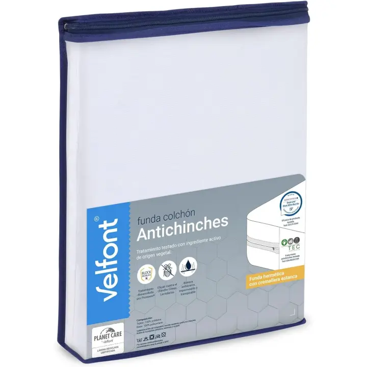 Funda de colchón Antichinches Velfont, protección ideal para tu descanso - 1
