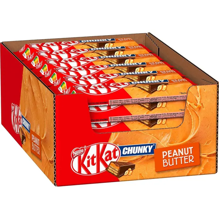 KitKat Chunky Peanut Butter - 24 Barritas de Chocolate KitKat 42gr - 1