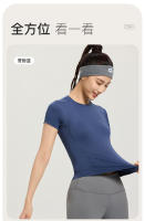 Ropa deportiva para exteriores, adelgazante, fitness, running, mallas absorbentes de sudor, tops de yoga, camisetas de manga corta, ropa de yoga para mujer - details 9