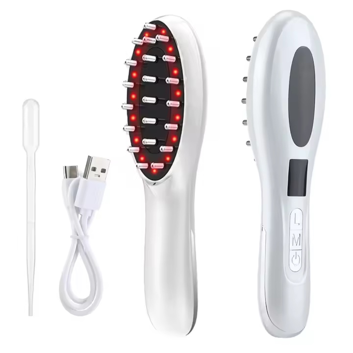 Peine Eléctrico para masaje del Cuero Cabello, therapy de luz roja, aplicador de Medicina, Iones negativos, antipérdida de Cabello - 1
