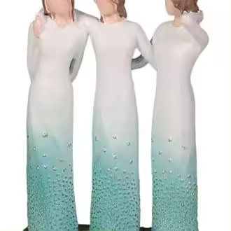 Figura de hermana, regalo para compañeras cercanas, escultura de mesa artesanal para mujer, 3 hermanas - 1