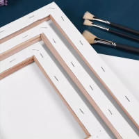 AYA MARKT 4 PCS Paneles de Lienzos para pintar cuadros ,Lienzo 280g/m2 ,Color Blanco, Triple Preparado, Libre de Acido,Hebra Media , Ideal para hacer DIY ,Dibujos acrilicos ,Oleo ,Acuarela,Material Escolar - details 1