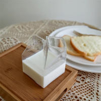 1Pc Copa De Leche 300ML Estilo Botella De Leche Media Pintada Mini Juguete De Crema De Vidrio Ecológico Con Forma De Aves De Correr - details 21