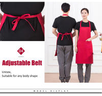 Mantelón Ajustable Con Bolsillos Para Cocina Para Mujeres Y Hombres Adecuado Para Chef Tablier Mandil Sin Mangas Material De Poliéster - details 2