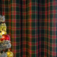 Cortinas De Navidad a Cuadros Térmicas Y Antipolvo Con Anillos Para Ventanas Cortina Negra Para Dormitorio Y Sala De Estar - details 16