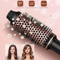 Cepillo De Pelo Calentado 3 En 1 Iónico Tinsol Rizador Y Liso Profesional Anti-derretimiento Con Temperatura Máxima De 210 °C Dual Voltage Rotativo 360° - details 6