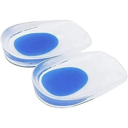 1 par de plantillas de gel para fascitis plantar, plantillas ortopédicas de gel para el talón, plantillas para el dolor de talón, espolón óseo y dolor de Aquiles, cuidado de los pies - 1