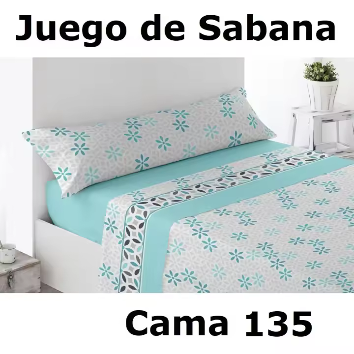 Juego Sábanas para Cama De 135, 3 Piezas ,Sábana Bajera, Encimera, Funda de Almohada,microfibra 100% poliester,cm,fespu - 1