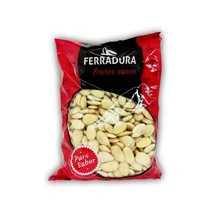 Ferradura almendra pelada cruda bolsa de 1 kilo - 1