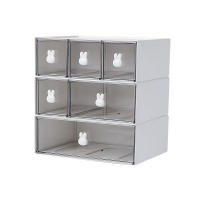Organizador De Estación De Trabajo Con Manija De Conejo Caja De Cajones Combinados Multi-compartment Para Estudiantes Armario De Lápices - details 1