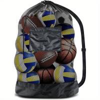 Bolsa De Almacenamiento Deportiva Para Fútbol Y Baloncesto Con Cierre De Cordón Bolsa De Transporte Para Tenis Y Voleibol Hombro Único Fácil De Transportar Unisex-Juventud Material De Sábana - details 3