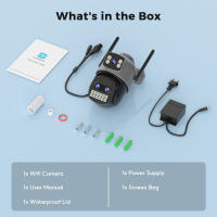 Cámara De Seguridad IP BESDER 15MP Wifi Exterior Con Pantalla Dual 10X Zoom Digital CCTV PTZ 8MP O-Kam pro Negro Y Gris - details 3