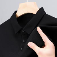 Camisa Polo De Manga Larga Para Hombre Estilo Casual Transpirable Y Cómoda Para El Verano Tejido De Gasa Sólido De Algodón Blends - details 7