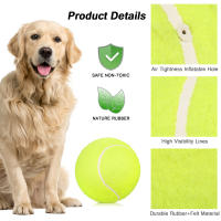 Bolas De Tenis Gigantes De 9.5 Pulgadas Inflables Juguete Para Perros Y Gatos Divertido Para Niños Y Adultos - details 11