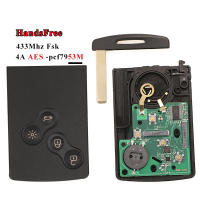Tarjeta De Llave Inalámbrica Jingyuqin Para Renault Megane Fluence Laguna Scenic Clio Captur Koleos 433MHz ID46-PCF7952/4A-7953 - details 4