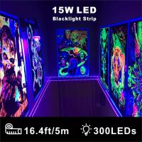 Tira De Luces LED UV Azul 16.4 Pies/5 Metros 12VDC SMD3528 300 LEDs UV No Impermeable Fijaciones De Luz Negra - details 4