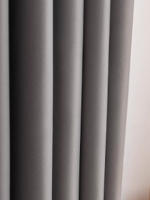 Cortina De Suelto Color Sólido Gris Negro Para Minimalista 1 Panel De Poliéster Para Darkening El Hogar Para Dormitorio Sala De Estar Balcon - details 8