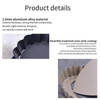 1 Pcs Molde De Mantequilla De Carbono Con Fondo Desmontable Antiadherente Fácil De Librar Utensilios De Hornear Para Pizza Y Pasteles - details 11