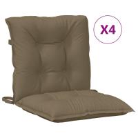 vidaXL Cojines silla respaldo bajo 4 ud tela 100x50x7 cm Color Antracita melange,  Gris claro melange,  Gris oscuro melange y mas Cojín Decorativo de Asiento Cojines de muebles de salon - details 9