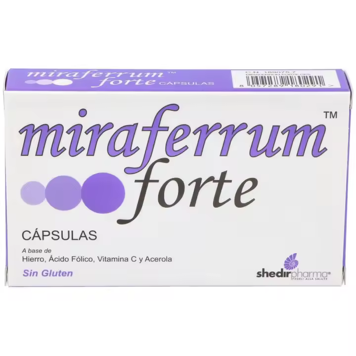 Shedir Miraferrum Forte, 30 Cápsulas - 1