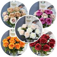 Flores Artificiales De Seda Naranja Rosa Para Decoración De Boda Tamaño Grande Y Realista Uso En Aniversarios Baños De Natación Cumpleaños Bodas Showers Decoración De Hogar Y Jardín - details 4