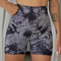 Shorts De Yoga Para Mujer Con Estampado De Tie-Dye High Elasticidad Shorts Deportivos Push up Para Gimnasio Correr Y Fitness Leggings Cortos Sin Costuras De Nylon - details 18