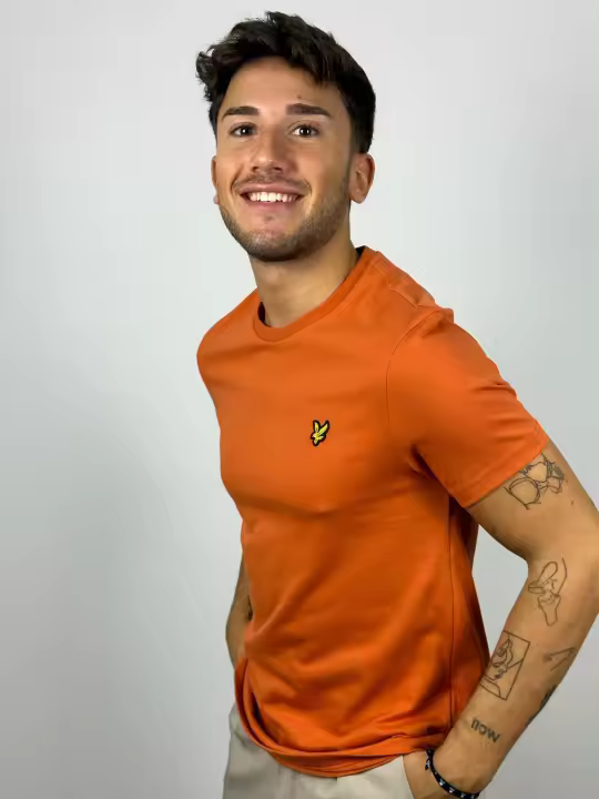 Camiseta Plain Naranja Lyle&Scott - 1