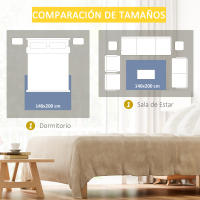 HOMCOM Alfombra de Salón Moderna Terciopelo Diamante Alfombra Geométrica con Base Antideslizante para Dormitorio Oficina Estudio Multicolor - details 6