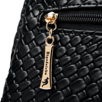 Mochila De Cuero Para Mujer LANYIBAIGE Estilo Vintage Casual Día Escuela Bolsa De Mano Negra Con Cierre De Cremallera - details 16