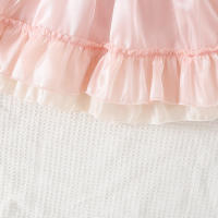 Vestido Lolita Para Bebé Niña 0-3 Años Con Doble Encaje Y Lazo Falso Dos Piezas Estilo Princesa Dulce Para Fiesta De Cumpleaños Primavera Otoño Material Algodón Y Poliéster Silueta A-line Manga Completa Longitud De Rodilla - details 11