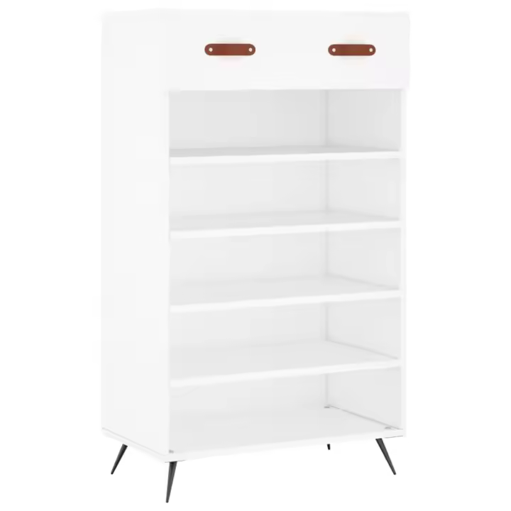 VidaXL Zapatero Madera de Ingeniería Blanco 60x35x105 cm - 1
