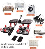 Muebles, 5PCS Elevador Muebles Servicio Pesado Juego Herramientas para Mudarse Deslizadores con 4 Rueda Doble Rodamiento Rotación 360 Grados Mueble Dolly Capacidad 400 KG - details 4
