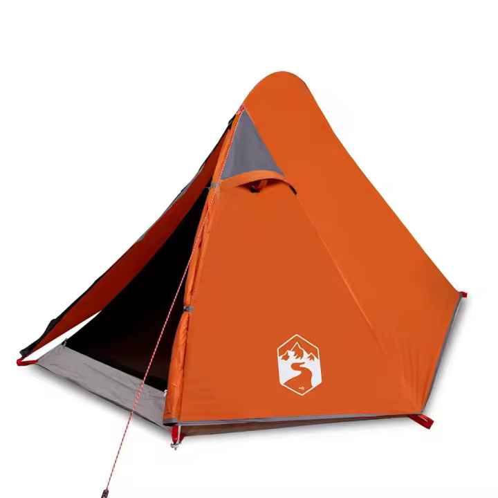 vidaXL Tienda de campaña iglú para 2 personas impermeable gris naranja - 1