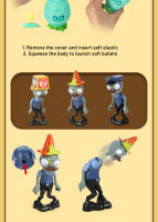 Juego De Figuras De Acción Plants Vs Zombies 2 10pcs Peashooter Mecha Roadblock Zombie Eggplant Ninja Silicona Suave Juguete Para Niños Regalo Para Niños - details 5