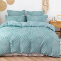 Funda De Edredón Tejida 3pcs 100% Microfibra Cama Ropa De Cama Conjunto Suave Para Todas Las Estaciones Amigable Con La Piel - details 14