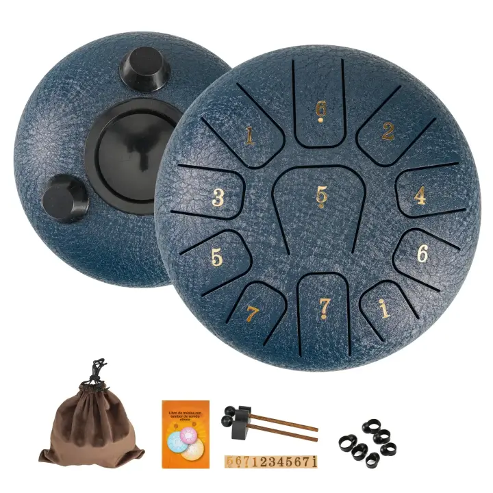 Kit De Tambor De Lenguas Miwayer 6" Con 11 Notas Herramienta De Alivio De Ansiedad Instrumento De Sonido Para Yoga/Medicina/Aire Libre - 1