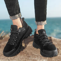 Zapatos De Senderismo Para Hombres HIKEUP De Cuero Suela De Goma Antideslizante Transpirables Malla Superior Tamaño 40-45 Color Negro Verde Caqui Gris - details 25