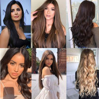 Extensiones De Cabello Sintético Hairstar 24" Larga Y Rizada Un Peça Con 5 Clips Para Mujer Textura Suave Puro Color - details 0