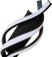 Luz de pared interior, moderna lámpara de pared LED 18W curvada IP20, apliques 6000K luz blanca fría 1620 lúmenes negro IP20, para dormitorio, sala de estar [Clase energética A ++] - details 1