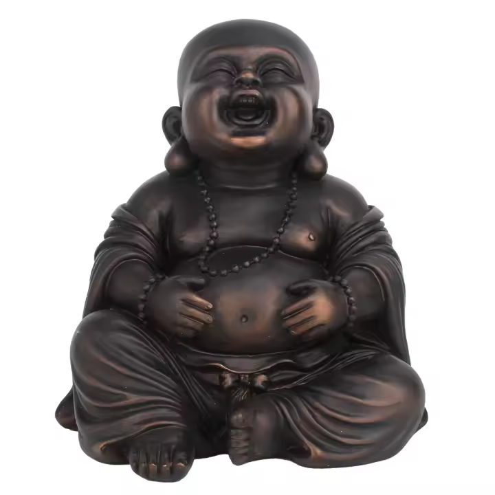 CAPRILO REGALOS & DECORACIÓN Figura Decorativa de Resina "Buda Feliz Sentado". Adornos y Esculturas. Regalos Originales. Decoración Hogar. 23 x 19 x 25,50 cm. - 1