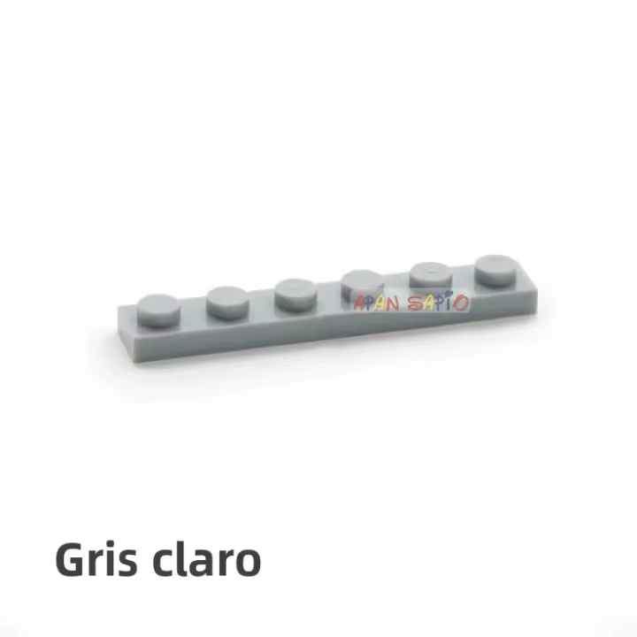80pcs Bloques De Construcción DIY Figuras Delgadas 1x6 Dots 12 Colores Educativos Creativos Tamaño Compatible Con Juguetes 3666 Para Niños - 1