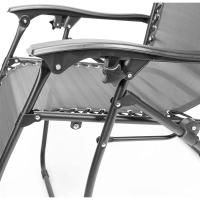 Miramax-silla Tumbona Con Reposabrazos,Tumbona Reclinable con Respaldo y Reposapiés Comfort,Tumbona Relax Plegable Multi-Posiciones,Gris Oscuro - details 2